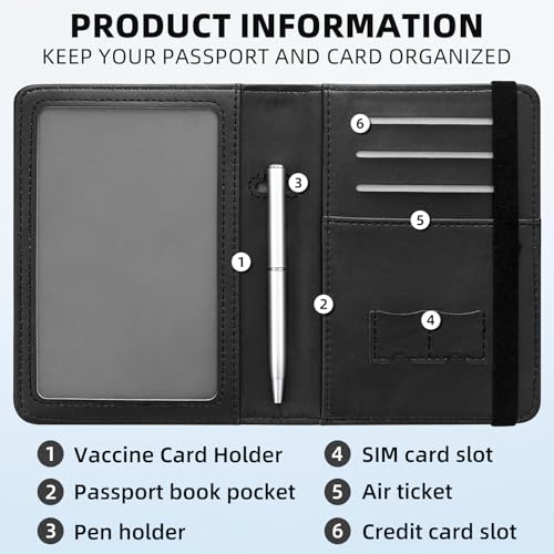 RFID Security Premium Passport and Travel Document Holder Combo, Slim PU Leather Folio Wallet with 3 Card Slots & Boarding Pass Pocket, Secure Elastic Closure Organizer, Blue Octopus - color: Blue Octopus