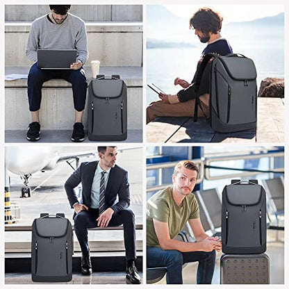 BANGE Business Smart Backpack Waterproof fit 15.6 Inch Laptop Backpack with USB Charging Port,Travel Durable Backpack - color: Grey, size: Medium