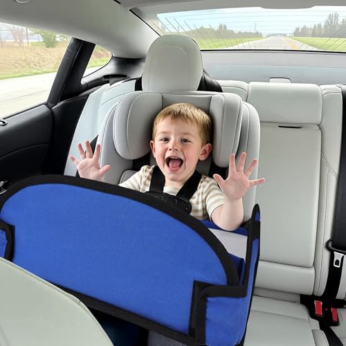 Car Seat Tray,Toddler Road Trip Essentials With Drawing Kit - color: Navy Blue