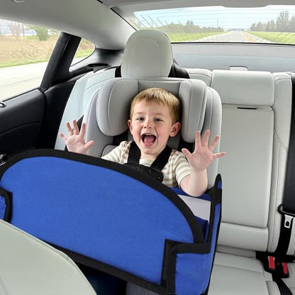 Car Seat Tray,Toddler Road Trip Essentials With Drawing Kit - color: Navy Blue