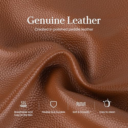 befen Genuine Leather Crossbody Bags for Women, Small RFID Leather Purses - color: Cognac Brown