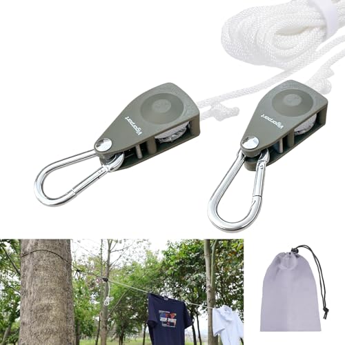 Vigorport Retractable Travel Clothesline, Portable Clothes Laundry Line - size: 38Ft Rope-1/4'' Pulley