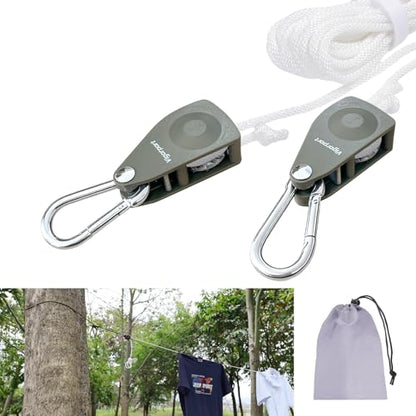 Vigorport Retractable Travel Clothesline, Portable Clothes Laundry Line - size: 38Ft Rope-1/4'' Pulley
