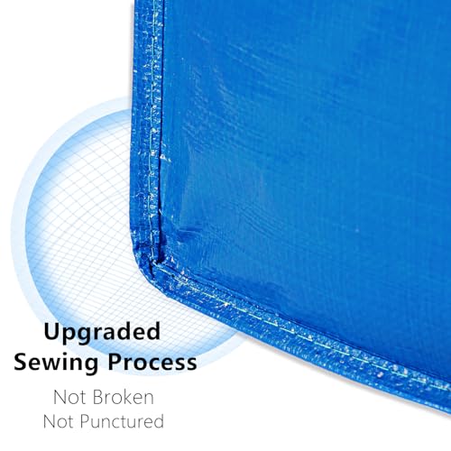 Heavy Duty Extra Large Blue Moving Bags with Strong Zipper Backpack Handles - color: Blue, size: 2 Pack