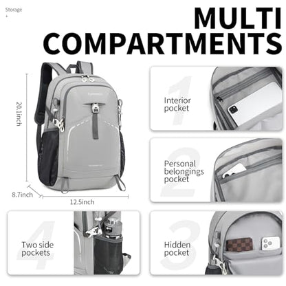 Lightweight Foldable 35L Everyday Backpack, Packable Daypack (Grey) - color: 35l-grey