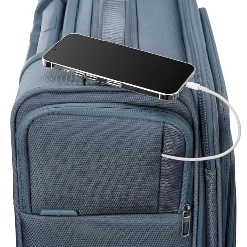 Samsonite UpLIFT Lightweight Large Checked Softside 3-Piece Luggage Set with Spinner Wheels - Expandable - Airline-Approved, Polyester Soft Suitcase for Ultra Light Travel - Elemental Blue - color: Elemental Blue, size: 3-Piece Set (CO/MD/LG)