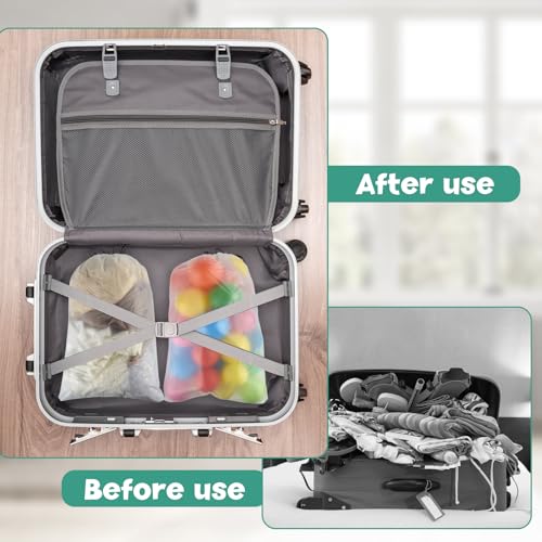 PLULON 26 Pcs Clear Shoe Bags for Travel, Clear Travel Shoe Bag for Storage - color: Clear with Black String