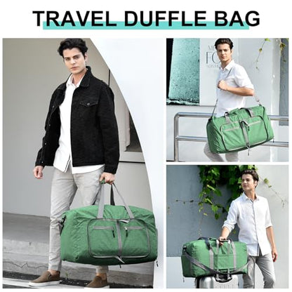 Dimayar 115L Foldable Duffle Bag, Travel & Weekend, Extended Trips - color: Forest Green, size: 115L
