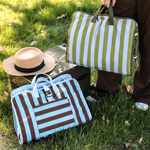 4-in-1 Hanging Travel Suitcase Organizers for Travel Accessories Essentials - color: Light Blue Green