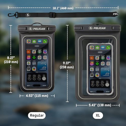 Pelican 2 Pack Marine Waterproof Phone Pouch (XL) - Stealth Black - color: Stealth Black - 2 Pack - XL, size: XL, style: 2 Pack