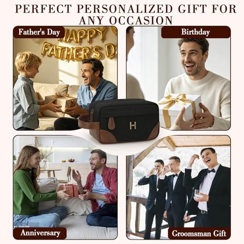 Personalized Toiletry Bag for Men, Birthday Gifts for Men Him - style: H
