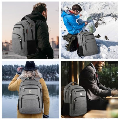 Volher Laptop Backpack,Business Travel Anti Theft Slim College Backpack - color: Grey, size: 15.6 Inch, style: Laptop