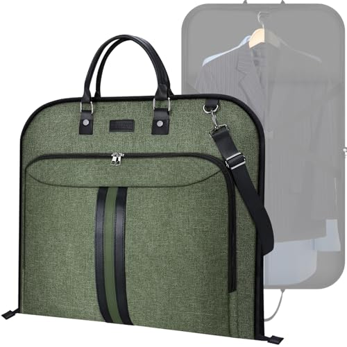 BALEINE Garment Bags for Travel, Water Resistant Carry on Suit Bag - color: Green, size: 42"