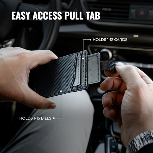 Kingly Cash Pocket Slim Wallet for Men, RFID Blocking, Carbon Fiber - color: Carbon Fiber