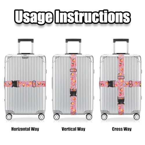 Nuxovilar Luggage Straps Set for Suitcase 1.96x71in Polyester - color: YZX03593, size: 1.96"x70.86"
