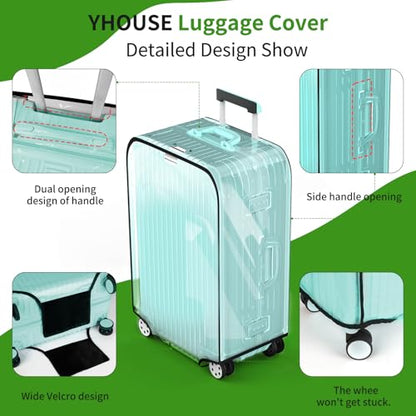Clear Luggage Cover For Suitcase, PVC Waterproof Suitcase Cover Protector - size: 28 inch