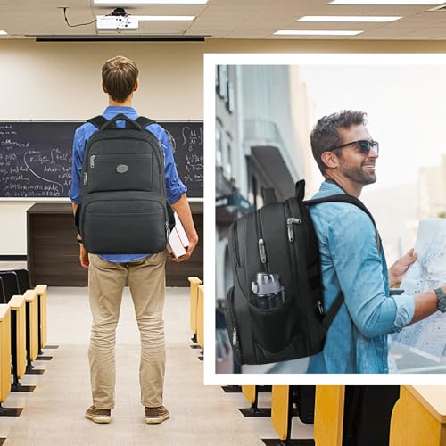 MATEIN 남성용 45.7cm(18인치) 백팩, 런치 수납 공간이 있는 대형 작업 백팩 - color: 차콜 그레이., size: 18 Inch