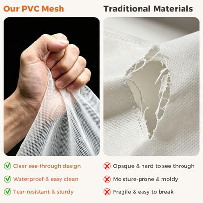 10Pcs Clear Storage Bags With Zippers & Handles Blanket Storage Bag