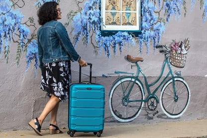 Samsonite Omni PC Hardside Expandable Luggage with Spinner Wheels, Caribbean Blue, 3-Piece Set (20/24/28) - color: Caribbean Blue, size: 3-Piece Set (20/24/28)