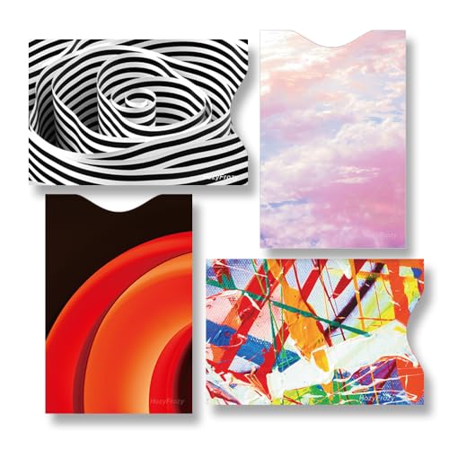 8 Pack RFID Blocking Sleeves for Credit Cards, Slim Card Protector Inserts for Wallet, Anti-Theft RFID Shield, Easy-Identify Pop Art Designs, Fits Debit/ID/ATM Cards