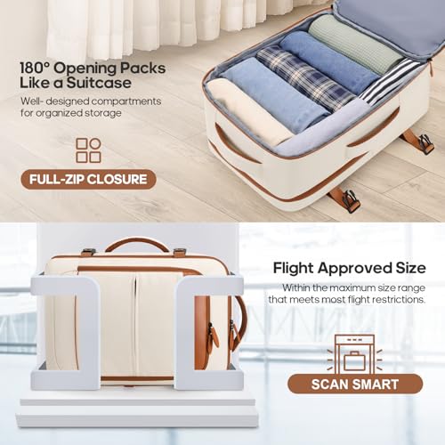 7 Piece luggage sets with YKK Zipper 20/24/28" with Backpack - color: Off White, size: 7 piece set (20/24/28inch)