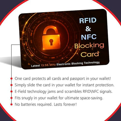 SaiTech IT 10 Pack RFID Blocking Card for Credit Debit Card, OrangeBlack SL - color: Oragne SL