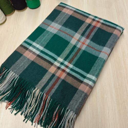 Soft Pure Wool Throw Blanket, Lightweight Warmth, Green, 55"x83", - color: Verdant Jungle, size: Standard (1.5 lbs)