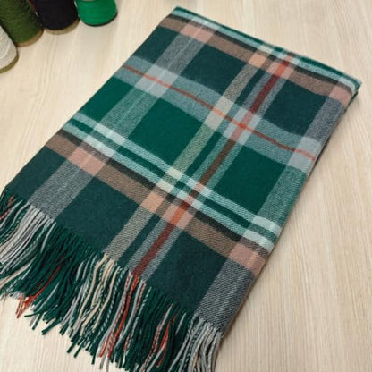 Soft Pure Wool Throw Blanket, Lightweight Warmth, Green, 55"x83", - color: Verdant Jungle, size: Standard (1.5 lbs)