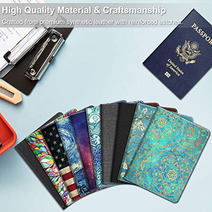 FINTIE Passport Holder, Slim Travel Wallet RFID Blocking Card Case Cover - color: US Flag