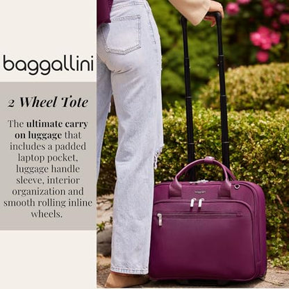 Baggallini Women's 2 Wheel Tote - color: Midnight Blossom Print