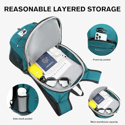 초경량 소프트 데이팩 15L/20L, 쿠션 처리된 통기성 뒷면 패널 백팩, 경량 휴대용 여행용 백팩, 초록색., 데이팩 백팩 - color: 초록색., size: 15L