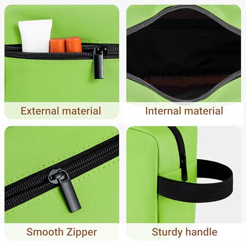 Elviros Hanging Toiletry Bag, Lightweight Travel Dopp Kit, Neon Green - color: Neon Green, size: Small