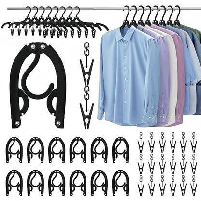 12 Pcs Portable Travel Hangers for Cruise Ship Essentials 2026 - color: dark black