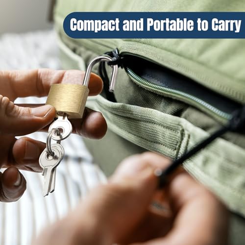Yaocom Solid Brass Keyed Alike Padlocks with Keys, 20mm, 24 Pcs - size: 20 mm
