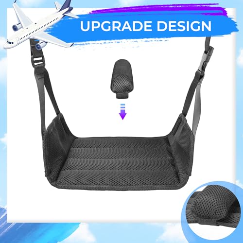 No Collapse Airplane Foot Hammock with Cylindrical Partition, 1 PCS - color: 1pc-black