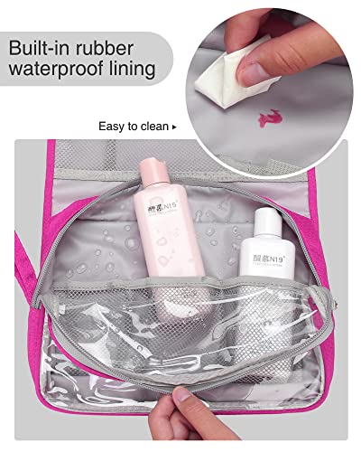 Relavel HangingTravel Toiletry Bag for Women, Large Capacity Toiletries Bag - color: 01 Hot Pink, size: Large