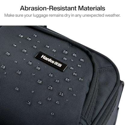Hanke 3 Piece Softside Expandable Luggage Sets with Spinner Wheels - color: Black, size: 3 Pc Set(20/24/28)