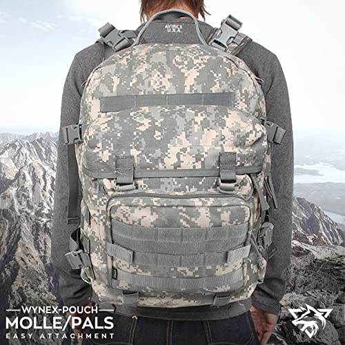 WYNEX Tactical Admin Molle 파우치, Medical EDC EMT 유틸리티 백 쉘 디자인 부착 파우치 1000D 나일론 하이킹 벨트 백 - color: ACU 카모