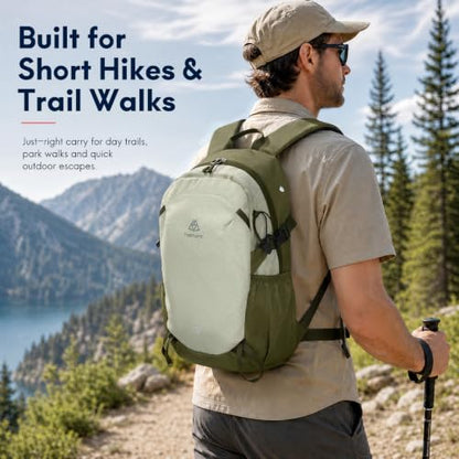 Haimont 15L Lightweight Hiking Daypack, Green - color: Green