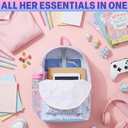 Get Trend Hello Kitty Girls Backpack & Water Bottle, Kawaii 2 Piece Set - color: Multi Hello Kitty