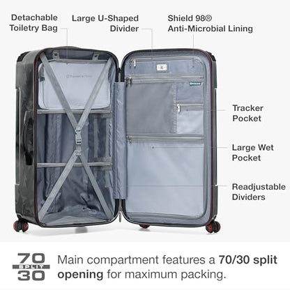 Traveler's Choice Maxporter II Polycarbonate Hardside Trunk with Spinner Wheels, Gray Camo, 31-Inch Large Trunk - color: Gray Camo, size: 31-inch Large Trunk