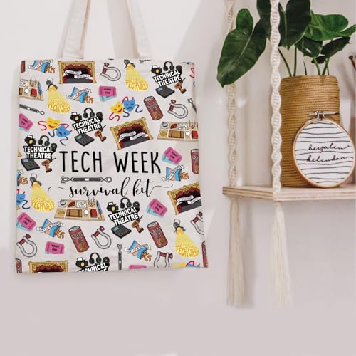 POFULL Theatre Tech Week Gift Tech Week Survival kit Tote Bags Theatre Lover Gift (Tech Week Tote Bag) - color: Tech Week Tote Bag