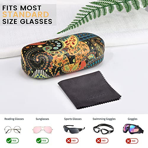 molshine Hard Shell Sunglasses Case,Classic Large Glasses Case for Women Men,Sunglass Eyeglasses - color: Light Yellow