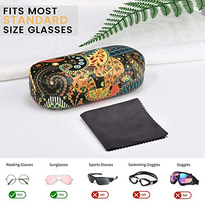 molshine Hard Shell Sunglasses Case,Classic Large Glasses Case for Women Men,Sunglass Eyeglasses - color: Light Yellow