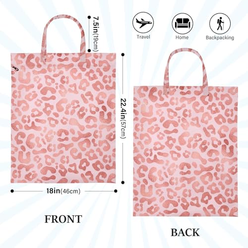 Travel Laundry Bags 2 PC Wet Dry Bag with Handle Dirty Clothes Organizer for Swimsuits Beach Camping Waterproof Washable Red Leopard Print - color: Red Leopard Print