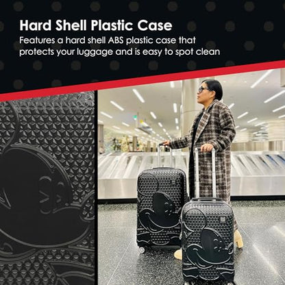 30" Black Disney Mickey Mouse Rolling Suitcase by Ful Luggage - color: Mickey Mouse - Black, size: 30 Inch
