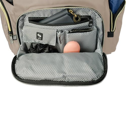 Kenneth Cole REACTION Madison Square Lightweight Hardside Chevron Expandable Spinner Luggage, Taupe, 2-Piece (20" Carry On + Sophie Backpack) - color: Taupe, size: 2-Piece (20" Carry On + Sophie Backpack)