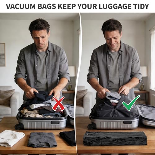 EULANT Travel Vacuum Bags,IPX8 Waterproof Vacuum Compression Bag - color: Navy, size: 3 Pack