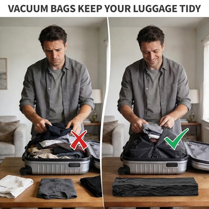EULANT Travel Vacuum Bags,IPX8 Waterproof Vacuum Compression Bag - color: Navy, size: 3 Pack