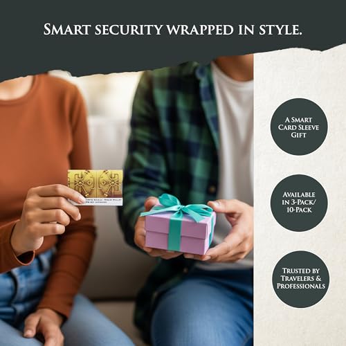 ROGUE WALLET RFID Blocking Credit Card Sleeves, Gold, Durable(10 pack) - color: Gold